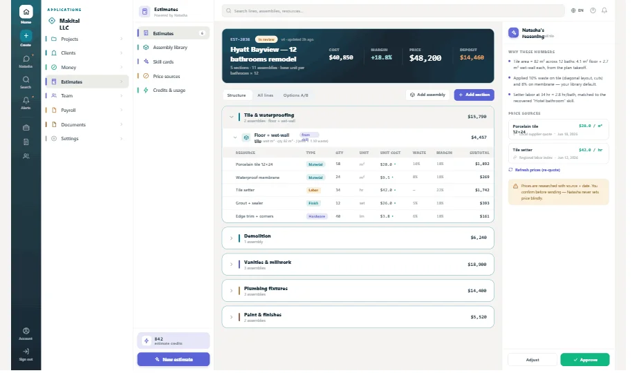 AI estimate builder